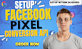 setup facebook pixel, conversion API, domain verify