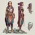 model a low poly 2d character with rig