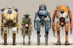 draw high quality robot, mecha concepts