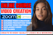 create and edit online course video training videos elearning course content