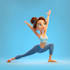 design a cute cartoon yoga instructor character