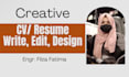 design ats CV cover letter and linked in profile optimization