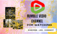 do rumble video promotion rumble channel
