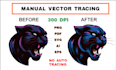 professional vector tracing and logo redesign services with 300 dpi