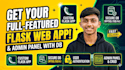 develop a professional flask web application, portal, panel with mysql database