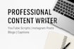 writing engaging youtube scripts and social media captions