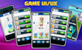 design stunning 2d game graphics, 2d and 3d game UI