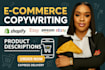 write converting ecommerce copywriting for product descriptions and online store