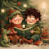 do christmas children book illustration and formatting