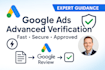 fix and complete your google ads advance verification successfully