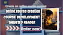 create an online course content, online course creation, course development