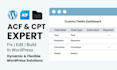 fix errors, build advanced custom fields acf, cpt custom post types in wordpress