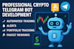 develop telegram trading bot, crypto ai bot, copy trading bot, solana volume bot