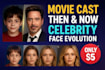 create celebrity gossip, celebrity evolution, and then and now videos