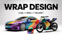 design unique custom helmet wrap with eye catching graphics