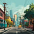 create cartoon background illustration
