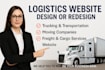 design logistics, trucking dispatch, moving company, freight and cargo website