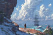 draw realistic background, 2d environment, landscape
