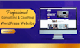 design a consulting and coaching website with wordpress