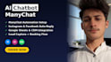 build an ai facebook, instagram, telegram messenger chatbot using manychat