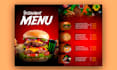 design a professional restaurant branding, food menu, and food poster