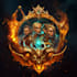 do medieval fantasy game, rpg, mmo game logo
