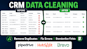 clean your CRM contacts, remove duplicates, and fill gaps