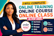 help complete your online course, and online training course