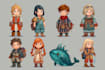 make a game character art, 2d game character art