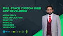 be full stack custom web app developer in react js node js javascript