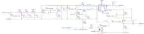 develop an electric circuit with analog and digital components