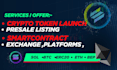 create professional ico presale website, crypto token website, memecoin website