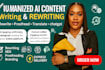 rewrite,edit,proofread,spin chatgpt and optimize ai SEO content with human touch