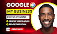 fix and reinstate gmb profile suspension, google business profile verification