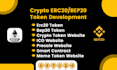 create erc20 token, bep20, smart contracts, presale website, meme coin website