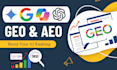 rank your site on ai engines with GEO, aeo, generative SEO for chatgpt google