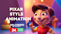 create stunning cartoon character, 3d animation in pixar style