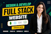 design, redesign website, create custom websites as full stack developer