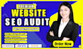 do a professional SEO site audit with recommendations