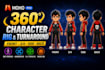 create 360 character turnaround and rig in moho