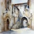 draw original watercolor landscape or architecture art