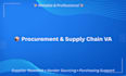 be your procurement and supply chain VA