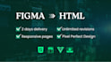 convert figma to html css reactjs vuejs as frontend web developer