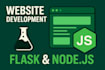 develop websites and web apps using flask and nodejs