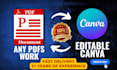 make your PDF, ebook or workbook editable in canva