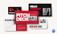 design a professional pitch deck presentation in canva