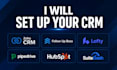 set up zoho CRM follow up boss pipedrive suitedash or lofty CRM for real estate