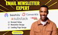 setup beehiiv newsletter converkit landing page substack email automations kit