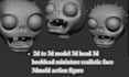 do 2d to 3d model 3d head 3d booblead miniature realistic face 3dmold action fig