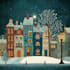 create a beautiful illustrated christmas card